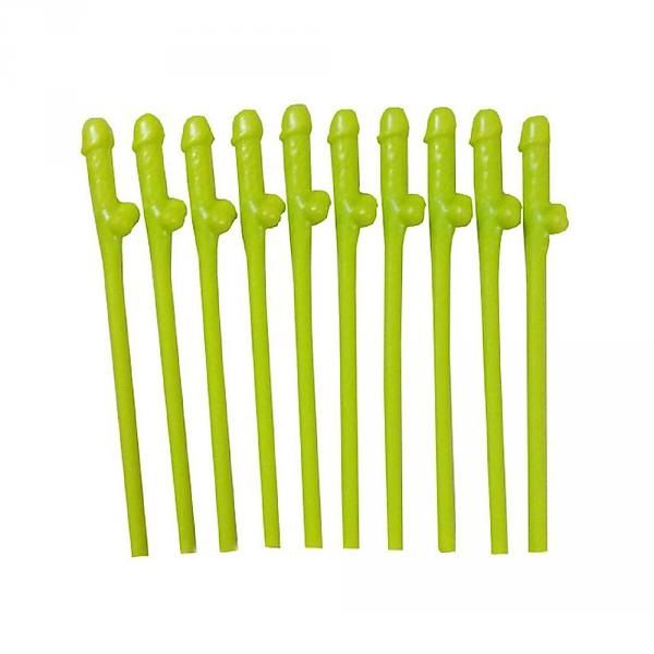 At your next party, have your guests wrap their lips around ... Pipedream - Glow In The Dark Dicky Sipping Straws 10 pc. photo-3