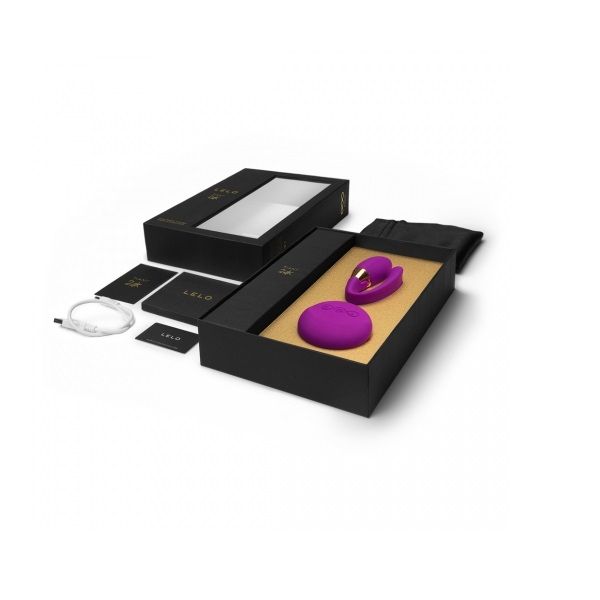 Sealed with a 24 karat gold kiss, this vibrating couples’ ma... Lelo - Tiani 24k Massager - Deep Rose photo-2