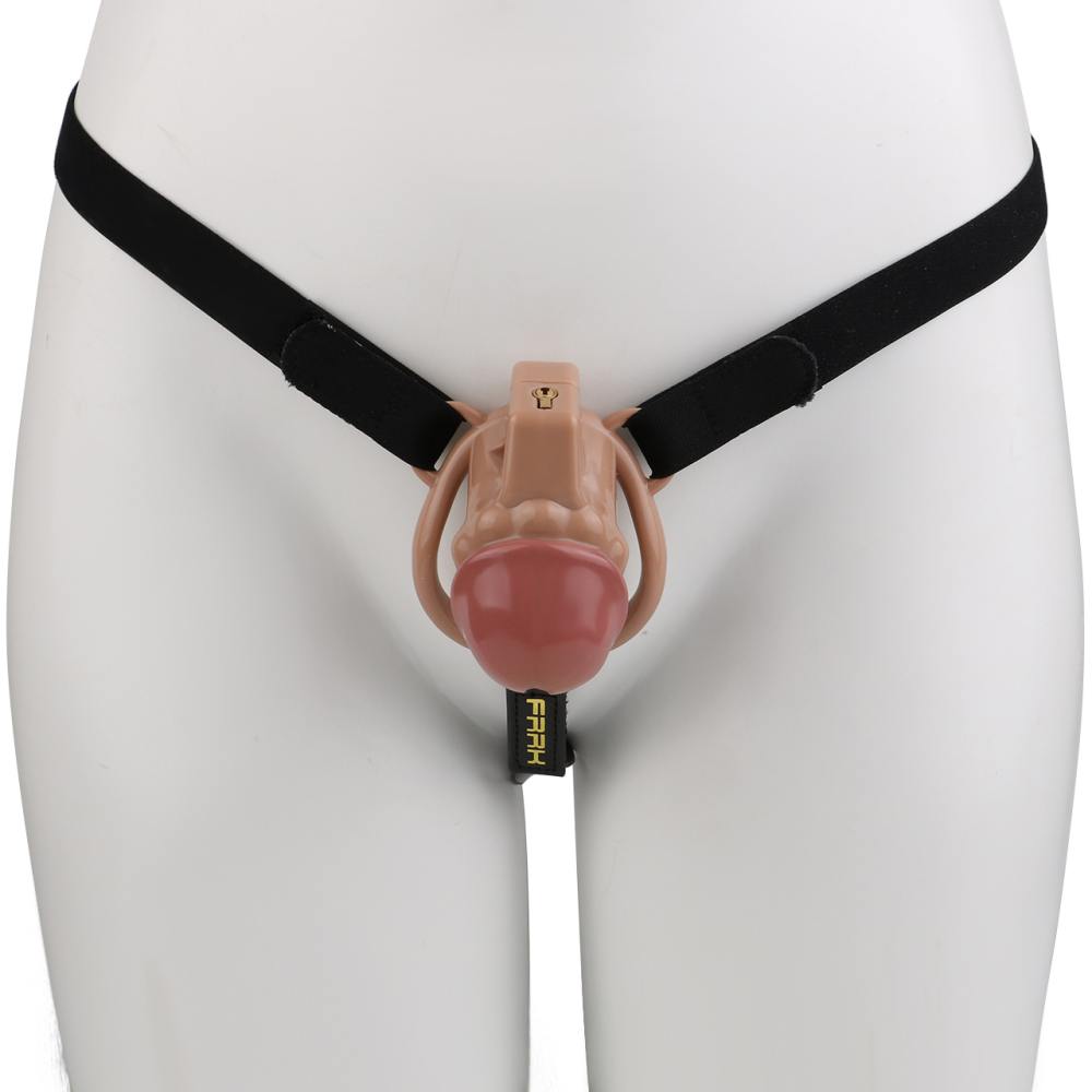 Material: ABS Resin
Cage high: 36mm ... FAAK - Penis Cage w Belt & Plug - Black photo-8