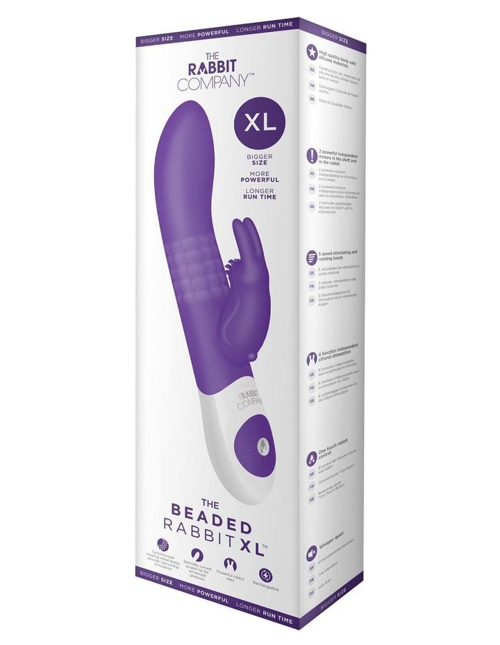 Feel the deep swirling of the synchronized rotating pleasure... TRC - The Beaded Rabbit XL - Purple photo-2