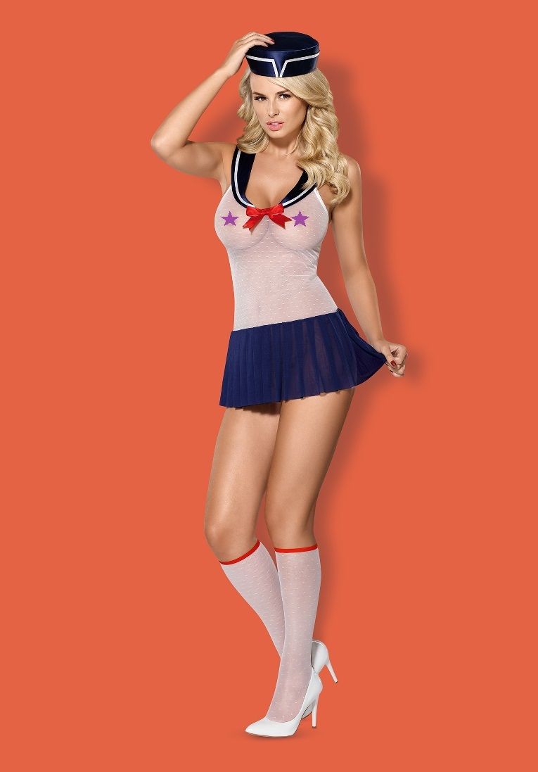 How to make your secret dreams come true? Get this sexy cost... Obsessive - 813-CST-8 Marine Costume - Blue - S/M photo-5