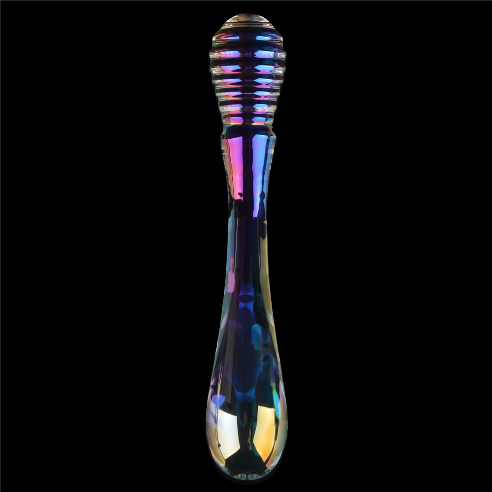 Lovetoy - Twin Pleasures Glass Dildo - Clear photo-3