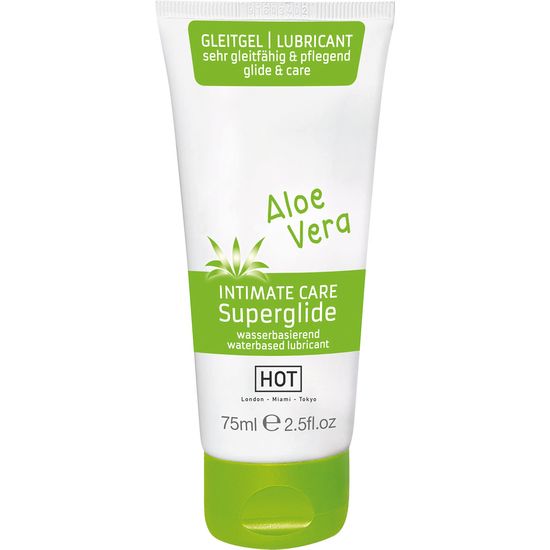 Hot - Intimate Care Superglide Aloe Vera Waterbaser Lube - 75ml photo-2