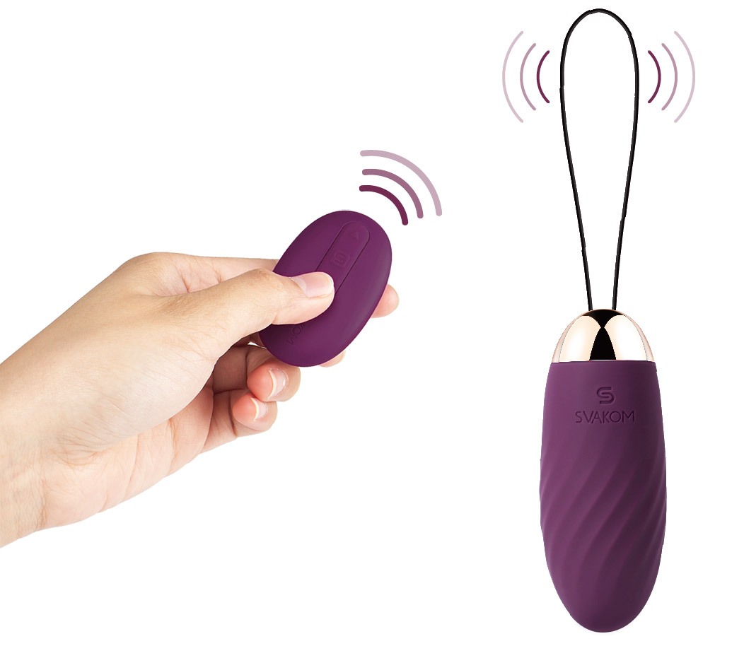 SVAKOM - Elmer Remote Control Egg Vibrator - Violet