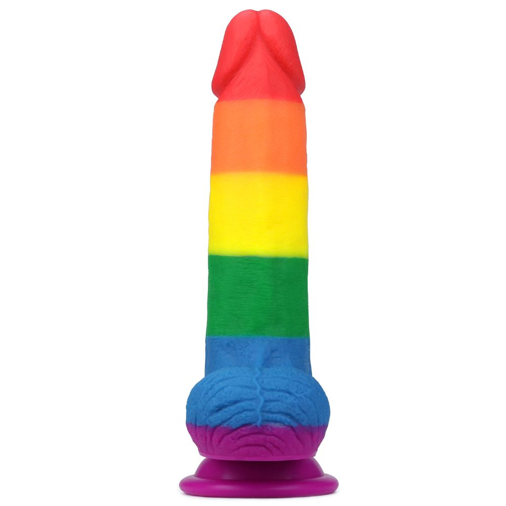 Prider series are made up of pride flag colours Designed to ... Lovetoy - 7.5" Prider Dildo - Rainbow photo-3