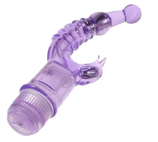 Use your waterproof Naughty Rabbit Vibrator in the tub, show... Aphrodisia - Naughty Dolphin Crystal Stimulator Vibe- Purple photo-7