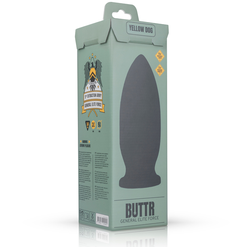 The BUTTR Bullet Butt Plug goes straight to its target! Even... BUTTR - Yellow Dog Butt Plug - Black photo-5
