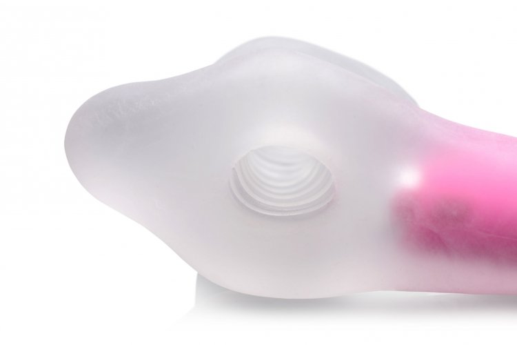 This handy Love Tunnel is designed to be inserted into your ... Frisky - 28X Filler Up Vibro Love Tunnel - Clear photo-5
