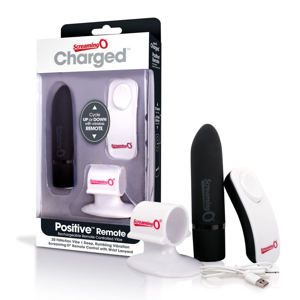 The Charged Positive Remote is a rechargeable, remote-contro... The Screaming O - Charged Positive Remote Control - Black photo-7