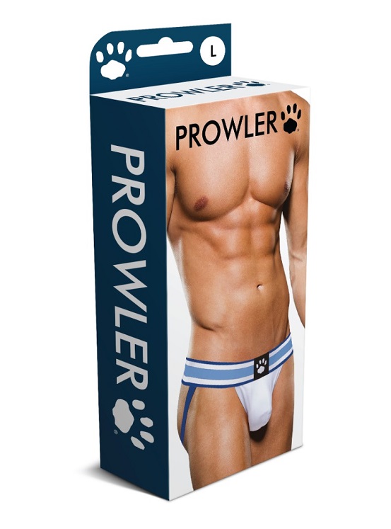 This sexy jock strap from Prowler is certain to get heads tu... Prowler - Jock Slip - White/Blue - L photo-3