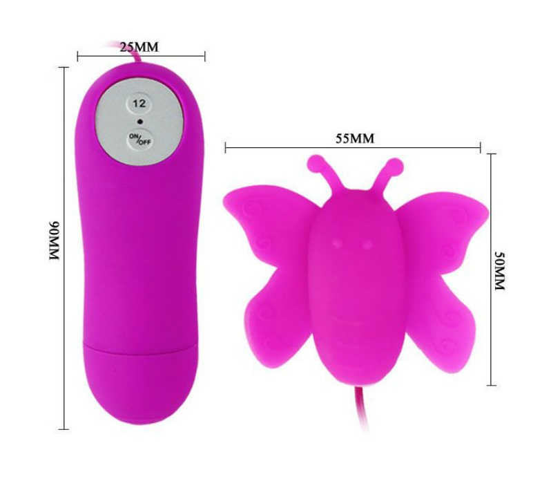 Balie - Vibro Massager Mini Butterfly w 12 modes - Pink 照片-3