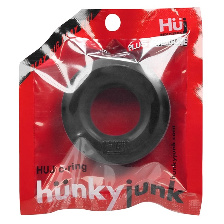 HUJ c-ring, a grippy ring you will want to use and use often... Hunkyjunk - Huj Cock Ring - Black photo-3
