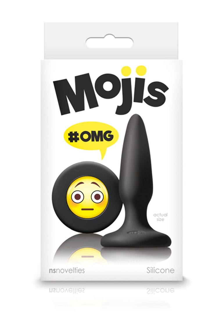 Express yourself with Moji’s. Slim-tapered mini plugs made o... NS Novelties - Mojis Plug OMG Mini - Black photo-2