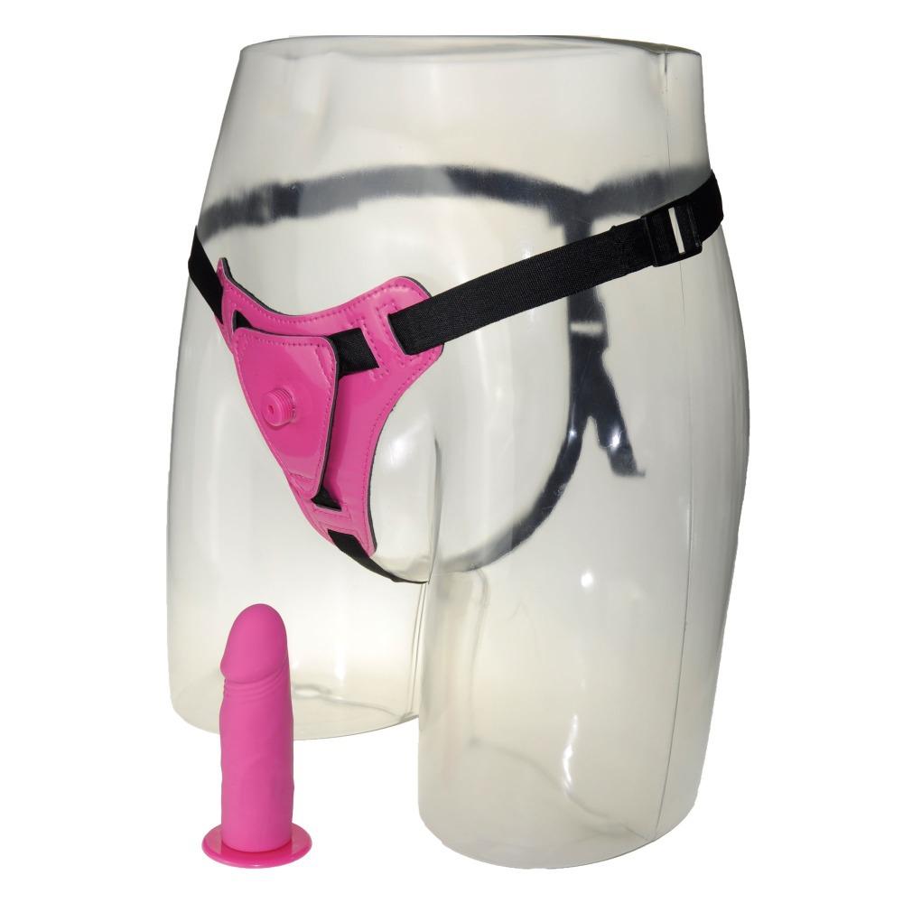 Aphrodisia - Strap On Dildo Flesh 4.5″ - Pink photo-5