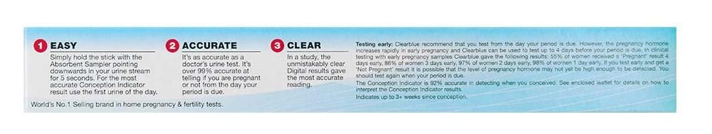 The Clearblue Digital Pregnancy Test with Conception Indicat... Clearblue - Digital Pregnancy Test With Conception Indicator photo-4