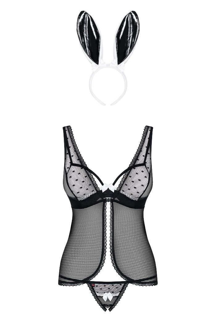 Lovely, sexy or spicy? Don’t know what to choose? It means y... Obsessive - 815-CST-1 Bunny Costume 5-pcs - Black - L/XL photo-6