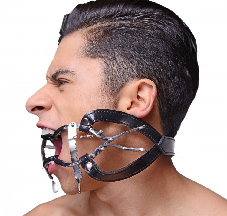 Master Series - Ratchet Style Locking Mouth Gag - Black photo-6
