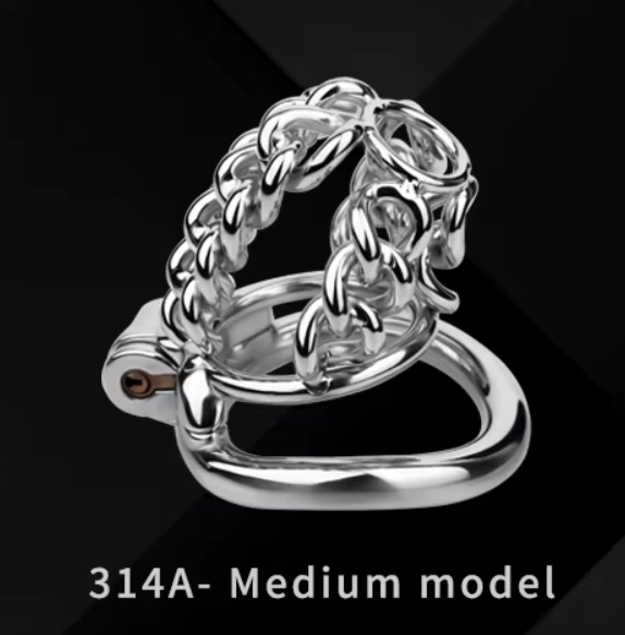 FAAK - Chain Metal Chastity Cage M photo-4