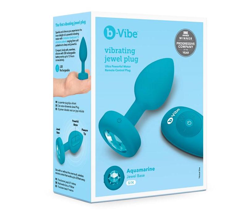 B-Vibe - Vibrating Jewel Plug S/M - Teal photo-9