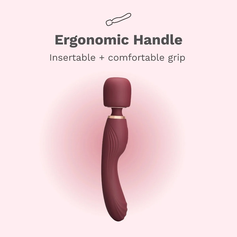 Le Wand - Flat Double Ended Vibrator - Red 照片-5