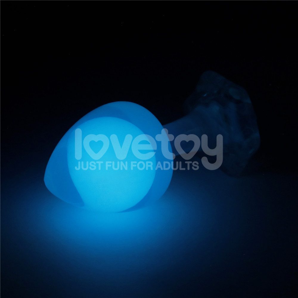 Discover a new level of intimate pleasure with the Gemoria C... Lovetoy - Gemoria Glow Butt Plug - Blue photo-2