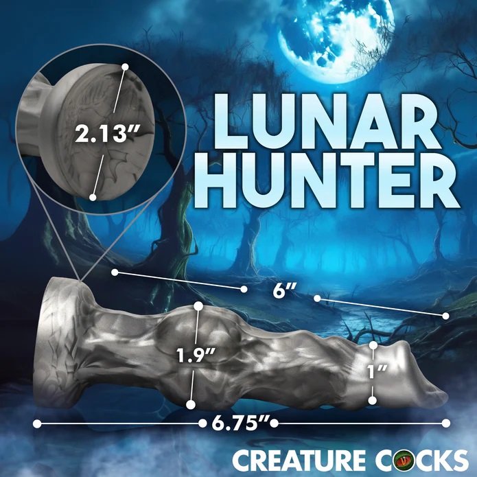 This silver and smoky black rod is iridescent and shines in ... Creature Cocks - Night Prowler Dildo S - Grey photo-9