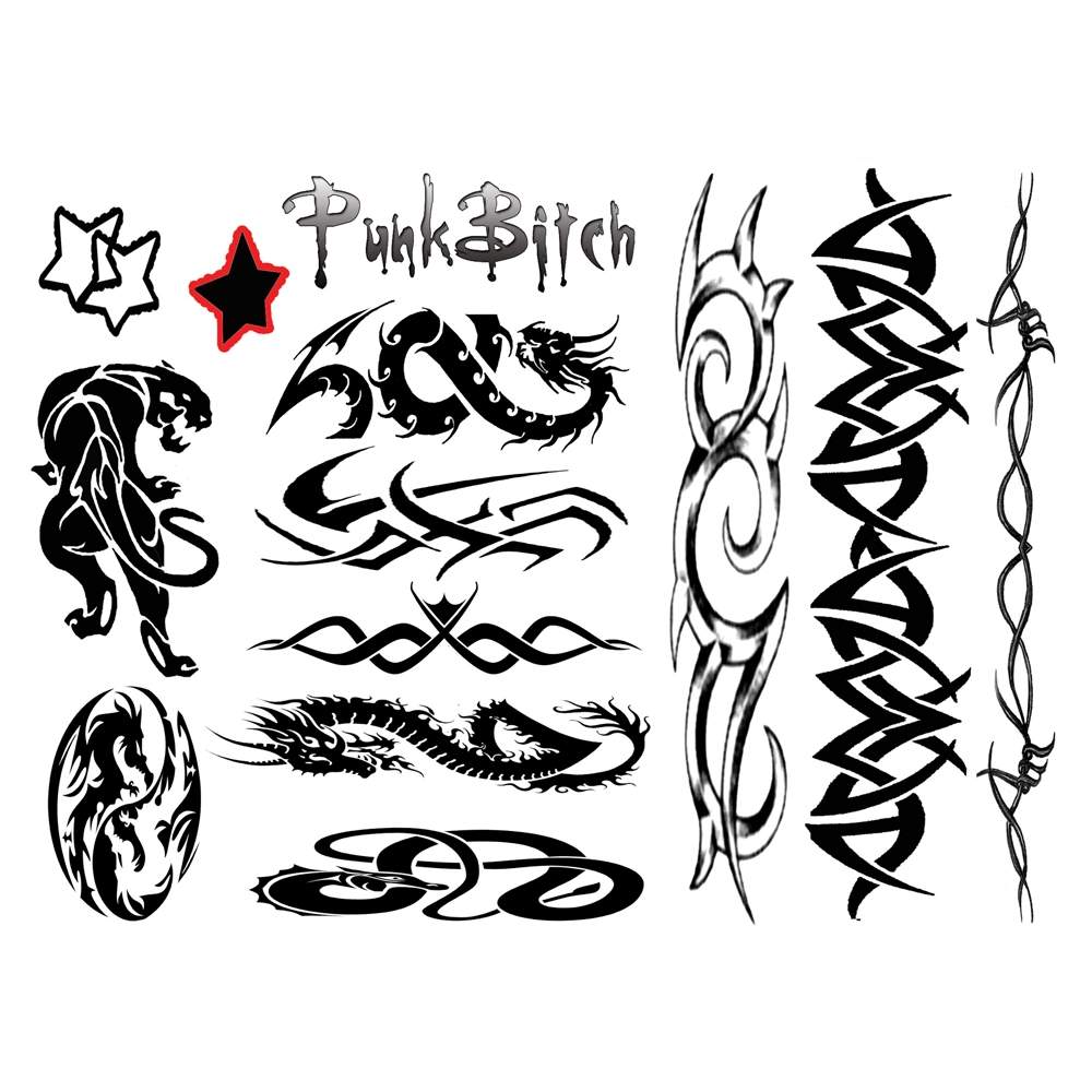 Decorate your body with this set of Punk Bitch Tattoos, 40 t... Tattoo Set - Punk Bitch photo-4