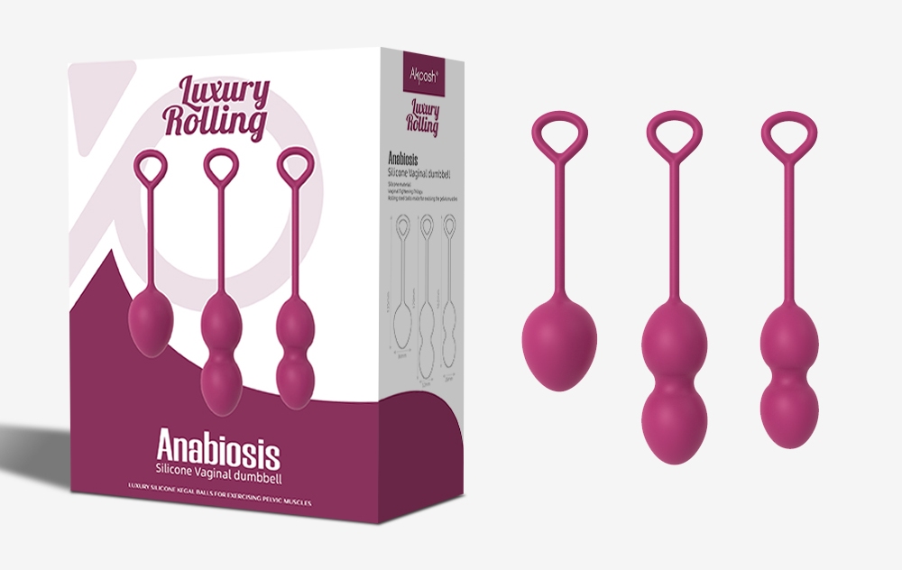The discreet love balls are designed for intimate internal p... Akposh - Luxury Kegel Ball - Dark Red photo-7