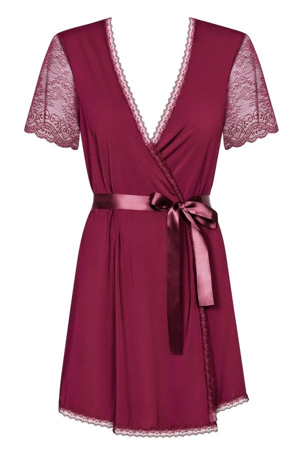 Obsessive - Miamor Robe & Thong - Ruby - L/XL photo-7