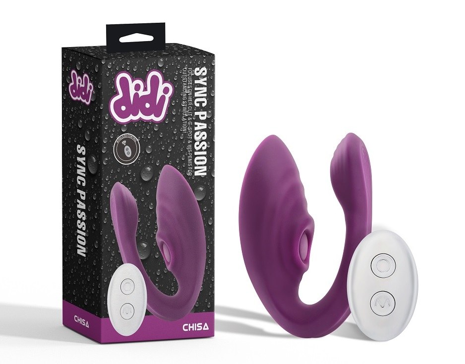 7 vibrating and knocking functions, Waterproof, Phthalates f... Chisa - Sync Passion Couple Stimulator - Purple photo-2