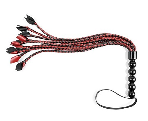 Sportsheets - Saffron Braided Flogger - Red/Black photo