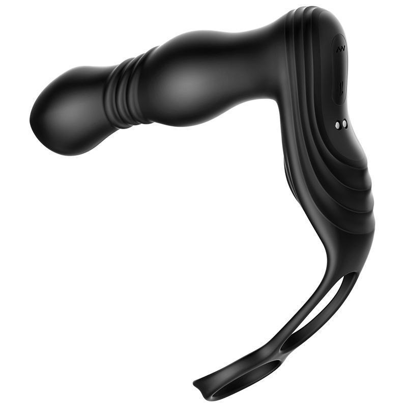 Sagittarius Thrusting Anal Plug with Cock Ring prodives you ... Erocome - Sagittarius - Black photo-6