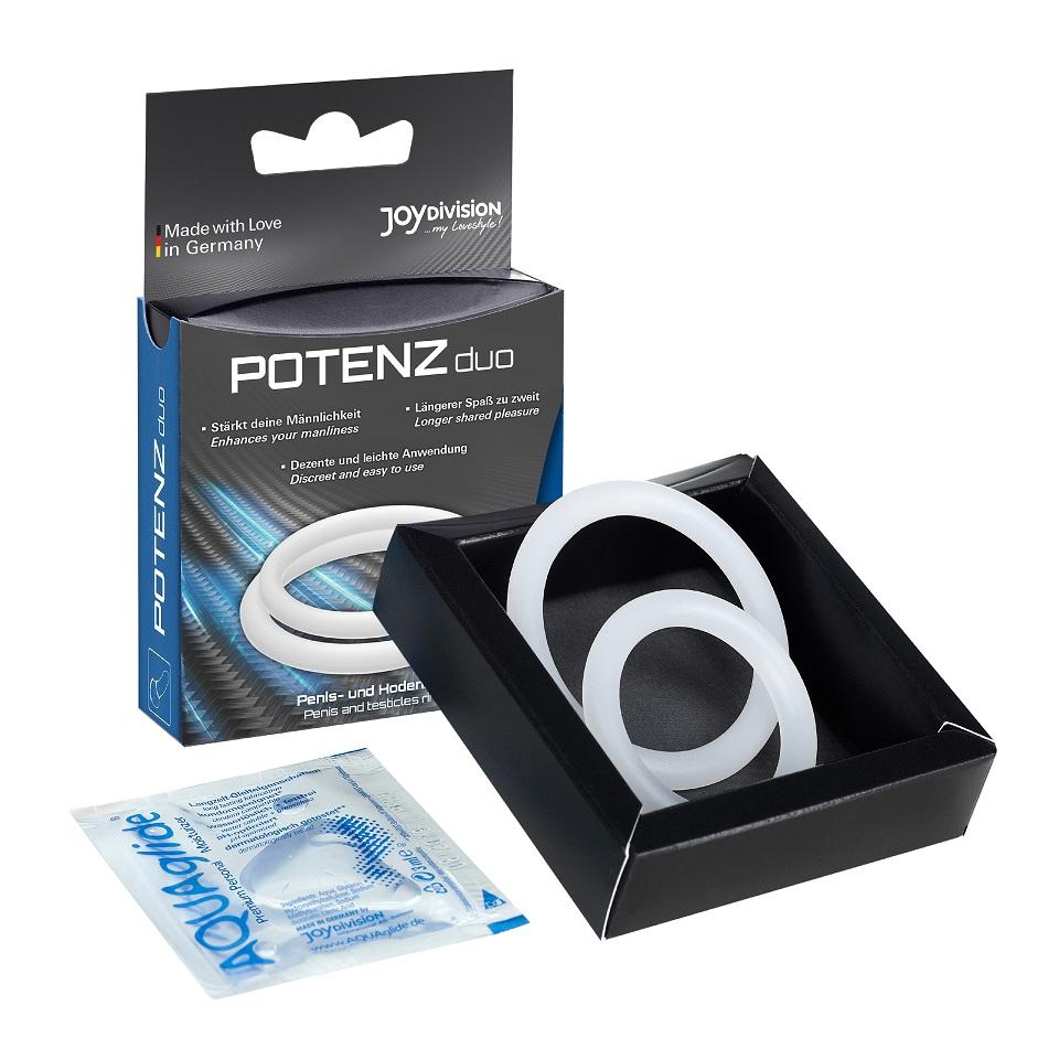 Enjoy the perfect combination of POTENZduo ring around your ... Joy Division - POTENZduo Ring Set M - Clear photo-2
