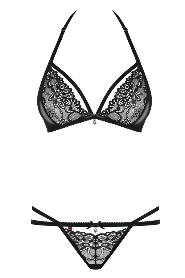 Obsessive - 838-SET-3 内衣 2件装 - 黑色 - S/M 照片