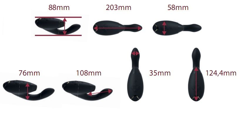 The perfect combination of powerful clitoral and G-spot stim... Womanizer - DUO - Clitoral & G-spot Stimulator - Bordeaux photo-17