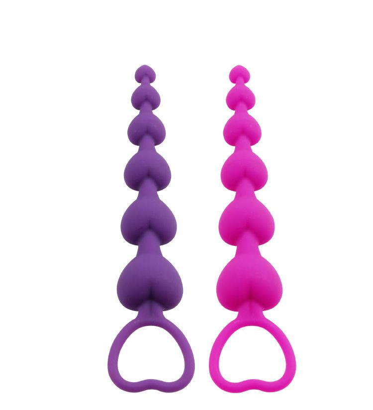 Material:Silicone
Product Size:19cm . Φ1.1 to 3.2cm
Product ... Chisa - Heart Booty Beads - Purple photo-5