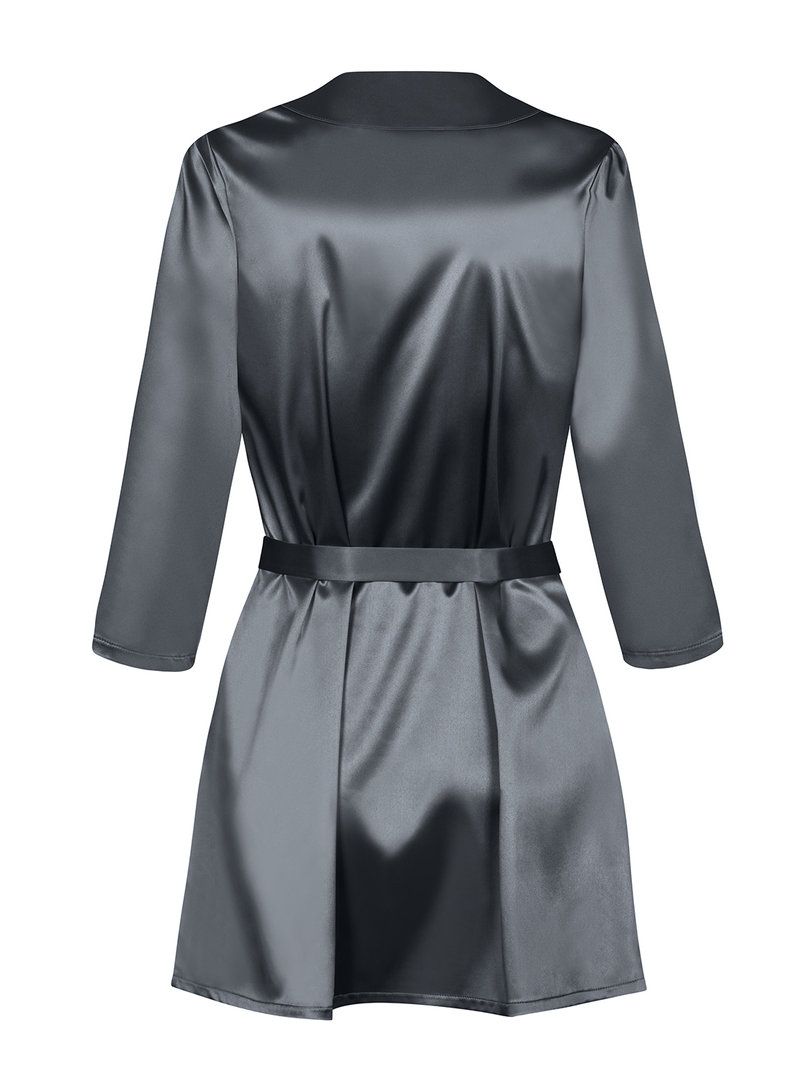 Obsessive - Satinia Robe - Gray - S/M photo-6