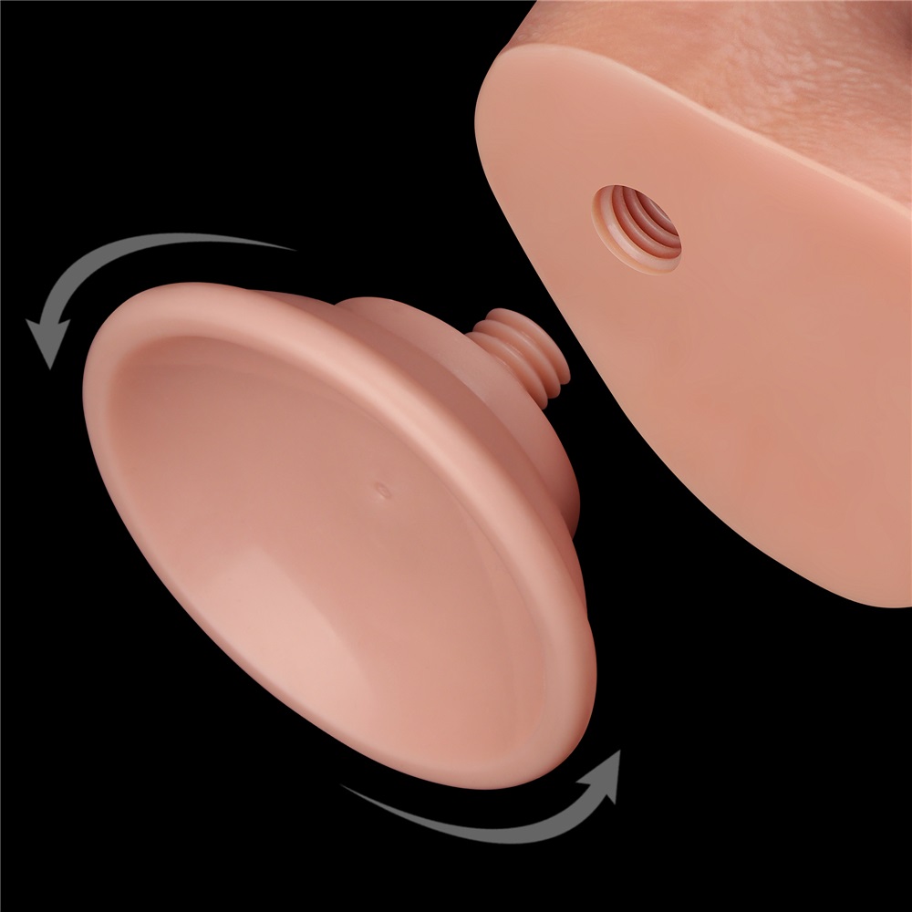 Made of realistic dual-layer sliding-skin material for Iifel... Lovetoy - 8.5" Sliding Skin Dildo - Flesh photo-11