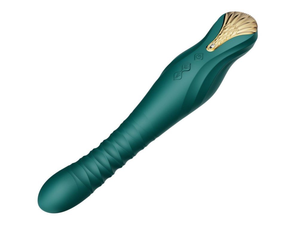 KING applies ZALO's breakthrough PowerThrust technology, org... Zalo - King APP Thrusting Vibrator - Turquoise Green photo-2