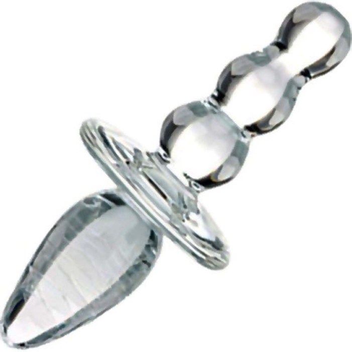 The smooth feeling of glass and its crystal clear look is ir... Glas - Titus Beaded Butt Plug photo-3