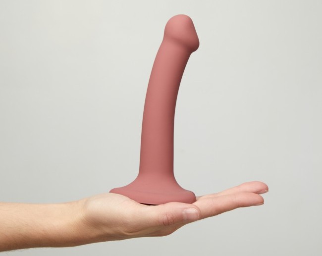 Sleek and minimalist design, high quality mono-density silic... Strap-On-Me - Mono Density Dildo S - Vieux Rose photo-2