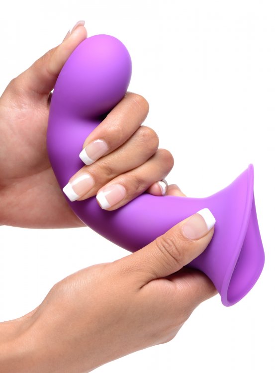 This squiggly, squeezable dildo will become your ultimate sh... Squeeze-It - Wavy Dildo - Purple photo-2