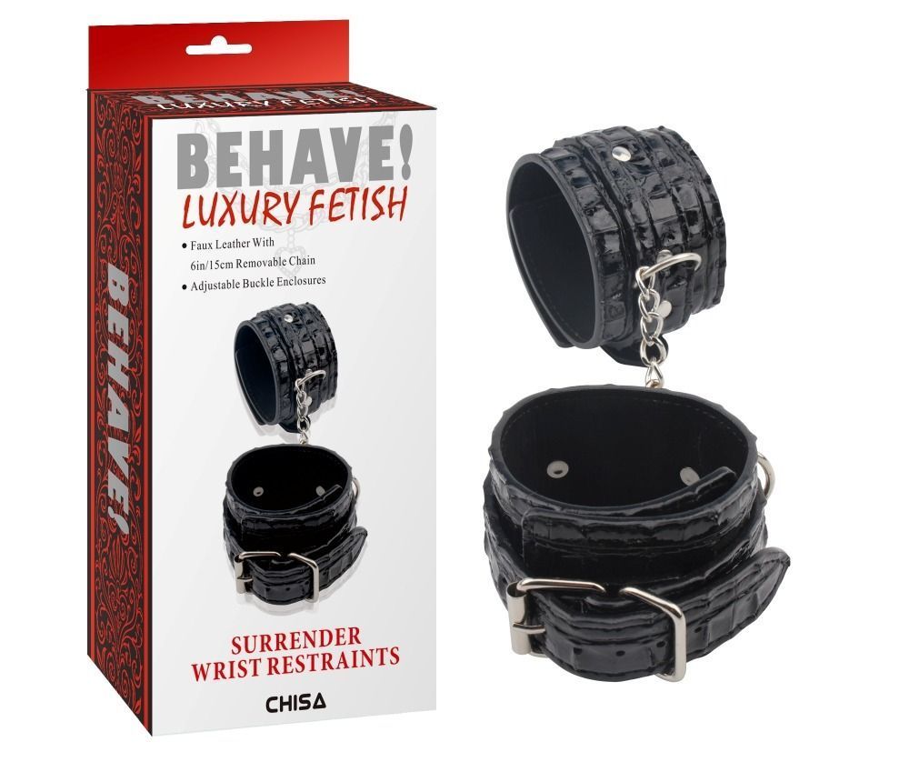 Fasten Your Lover, Fully Adjustable to Fit, Easy-to-use Meta... Chisa - Surrender Wrist Restraints - Black photo-3