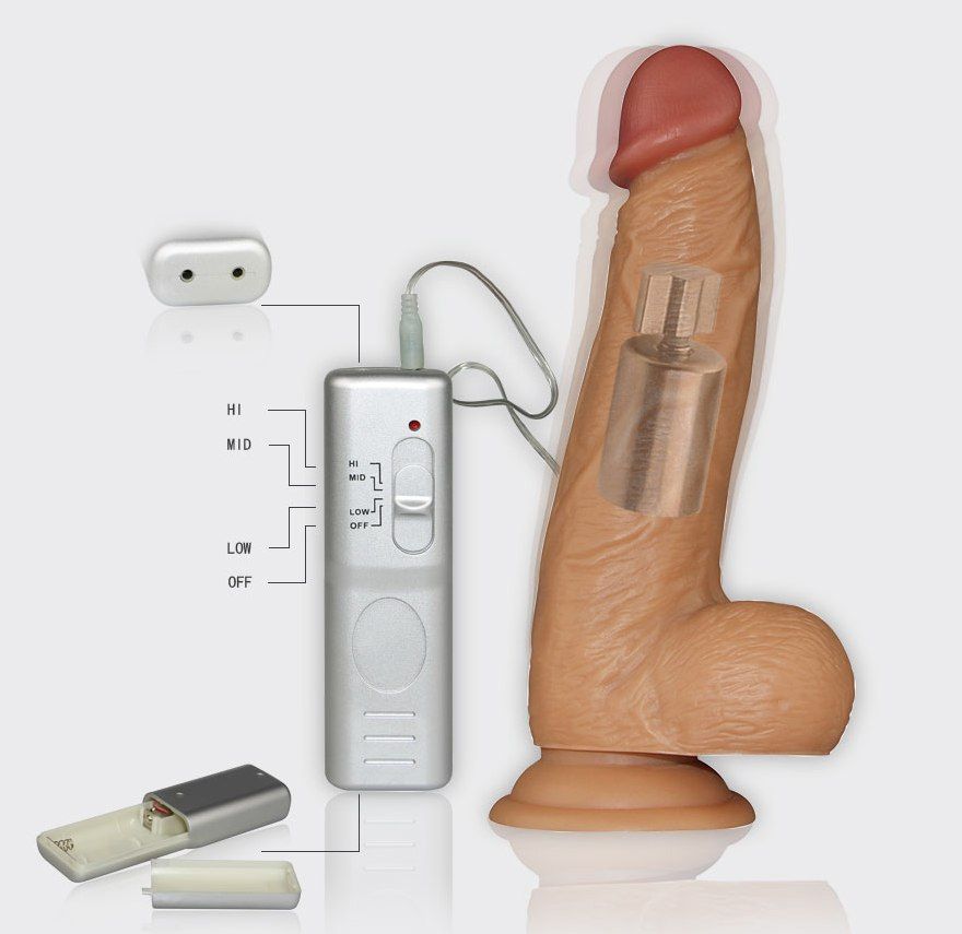 Lovetoy - 8.25" Real Extreme Vibrating Dildo - Brown photo-6