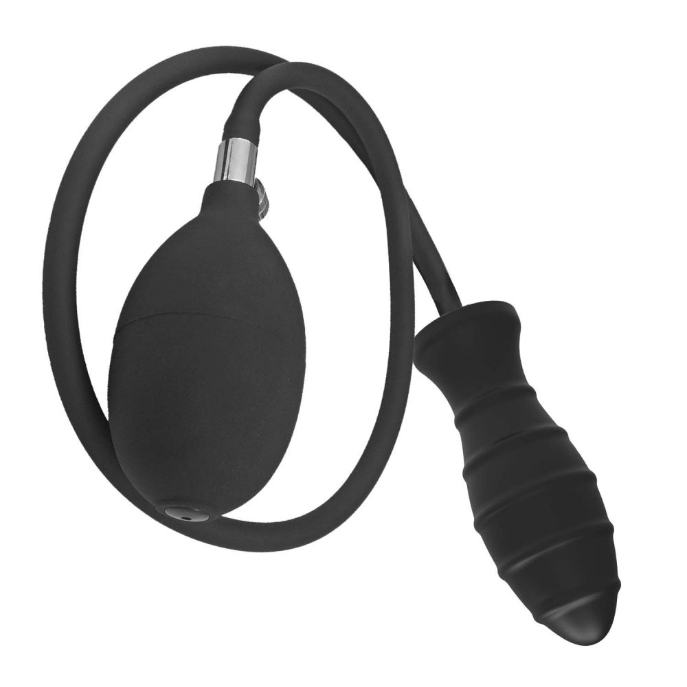 Say hello to next-level pleasure with the Nasstoys Atomic In... Nasstoys - Ribbed Inflantable Plug - Black photo-3