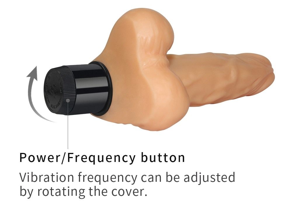 Enjoy the Real Feel of super-soft, lifelike skin with this i... Lovetoy - 8'' Real Feel Cyberskin Vibrator - Flesh photo-7