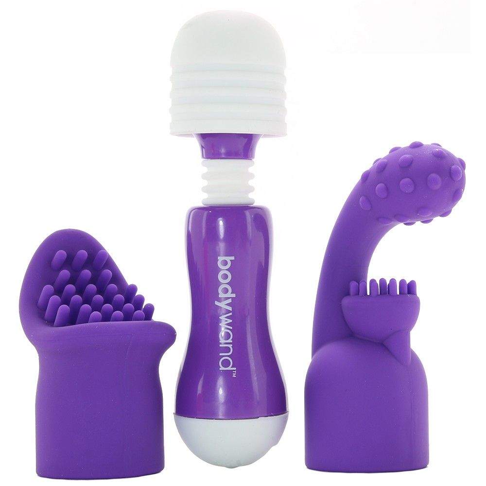 Deceptively powerful: Engineered for strong continuous stimu... Bodywand - Rechargeable Mini Wand w/Attachments - Purple photo