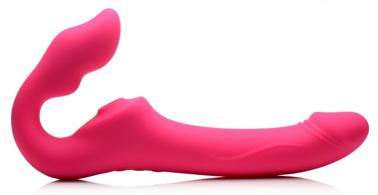 Show off your package with this mighty strapless strapon! Th... Strap U - Mighty Licker Strapless Strap-On - Pink photo-4