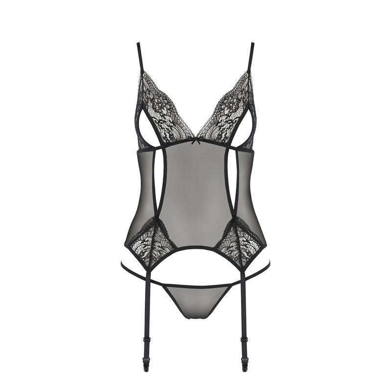A sensual as well as elegant corset with two types of patter... Avanua - Vendi Corset - Black - L/XL photo-5