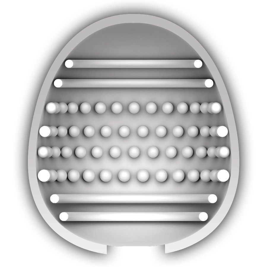 Manufactured with a medical grade elastomer that does not ca... Jamyjob - Egg Masturbator Black Version - Red photo-2